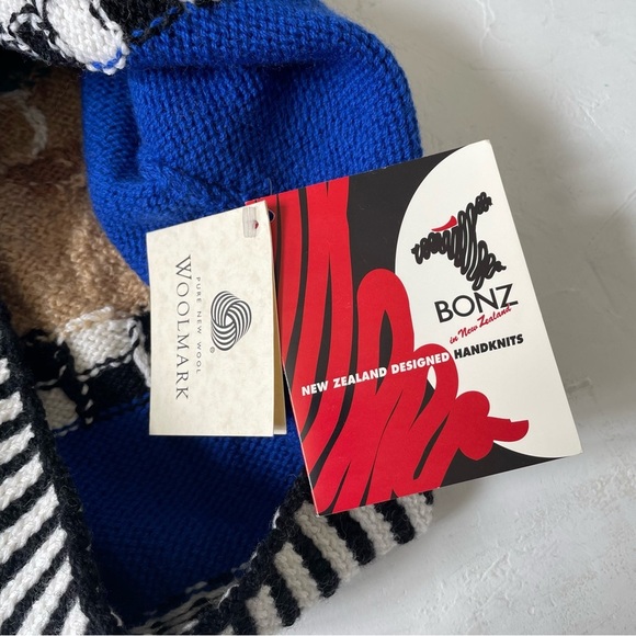 Vintage BONZO Handmade In New Zealand Pure Wool Sweater Knit Sheep NWT - Picture 7 of 10